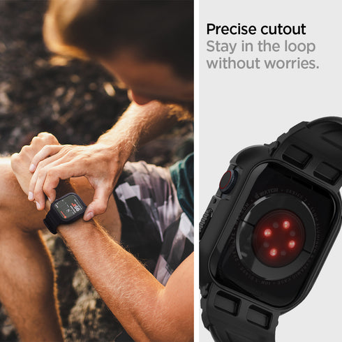 Spigen Apple Watch Series (45mm / 44mm) Case + Band – Rugged Armor Pro